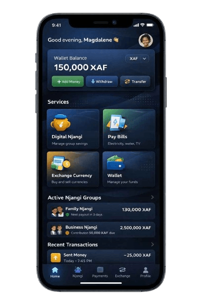 Enako mobile application interface